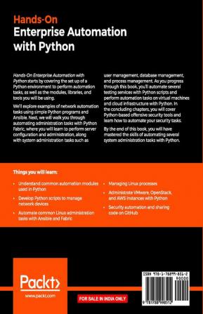 Hands-On Enterprise Automation with Python.