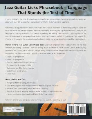 Martin Taylor's Jazz Guitar Licks Phrase Book: Over 100 Beginner & Intermediate Licks for Jazz Guitar