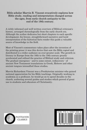 A History of the Textual Criticism of the New Testament: Methods of Bible Reading from the Early Church to the late 19 th Century