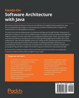 Hands-On Software Architecture with Java: Learn key architectural techniques and strategies to design efficient and elegant Java applications