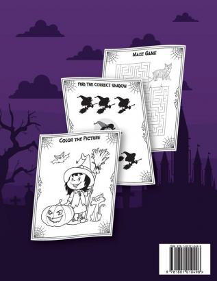 Halloween Activity Book for Kids Ages 3-5: Fantastic Activity Book For Boys And Girls: Word Search Mazes Coloring Pages Connect the dots how to draw tasks: 10 (Halloween Crafts)