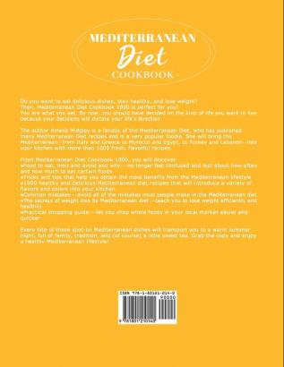 Mediterranean Diet Cookbook for Beginners: 1000 Quick Easy and Healthy Mediterranean Diet Recipes with 2 Weeks Meal Plan