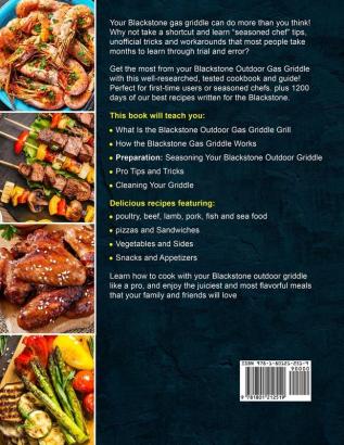 Blackstone Outdoor Gas Griddle Cookbook for Beginners: 1200 Days Tasty Recipes Pro Tips and Bold Ideas for Your Blackstone Outdoor Gas Griddle