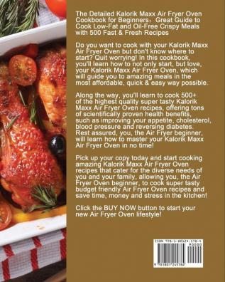 The Detailed Kalorik Maxx Air Fryer Oven Cookbook for Beginners