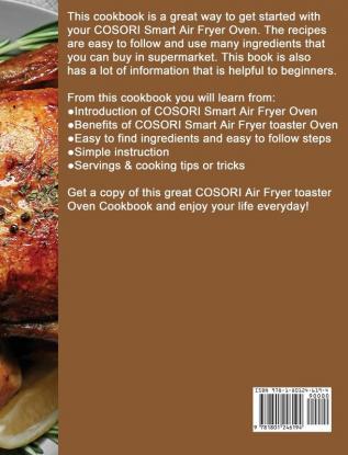 COSORI Air Fryer Toaster Oven Cookbook 2021: 500 Quick Easy and Healthy Recipes to Air Fry and Bake or Roast with Your COSORI