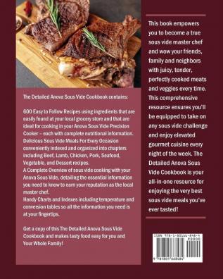 The Detailed Anova Sous Vide Cookbook: 600 Tasty and Unique Recipes for Smart People on A Budget