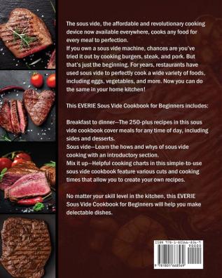 EVERIE Sous Vide Cookbook for Beginners: 250 Quick and Healthy Recipes for Your EVERIE Sous Vide