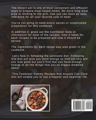 1000 Carnivore Diet Instant Pot Cookbook: 1000 Days Foolproof Yummy Recipes that Anyone Can Cook