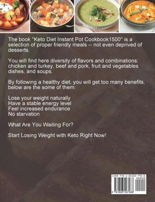 Keto Diet Instant Pot Cookbook 1500: 1500 Days Easy and Fresh Instant Pot Recipes Perfect for Loss Weight