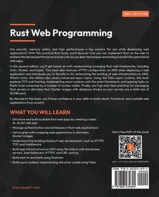 Rust Web Programming: A hands-on guide to developing packaging and deploying fully functional Rust web applications