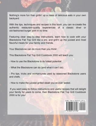 Blackstone Flat Top Grill Cookbook 2000: 2000 Days Vibrant and Easy Grill Recipes with Your Blackstone Flat Top Grill