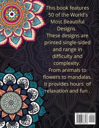 Coloring Book: Amazing Mandala Designs for Relaxation Mandala for all Skills to create a Relaxed Coloring Session Unique Mandala Designs Mandala Coloring Book