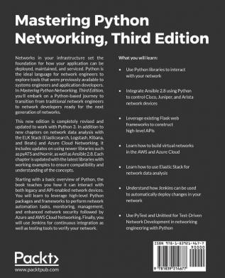 Mastering Python Networking: Your one-stop solution to using Python for network automation programmability and DevOps 3rd Edition