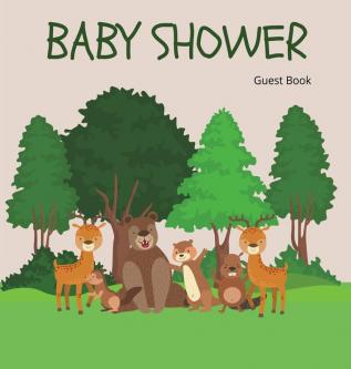 Woodland Baby Shower Guest Book (Hardcover): Baby shower guest book celebrations decor memory book baby shower guest book celebration message log ... book; woodland guest book; animals guest book