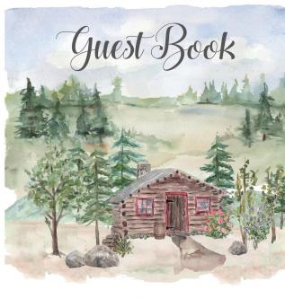 Cabin house guest book (hardback) comments book guest book to sign vacation home holiday home visitors comment book