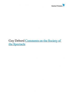 Comments on the Society of the Spectacle