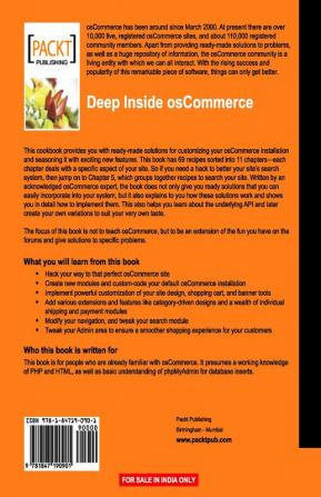 Deep Inside osCommerce: The Cookbook