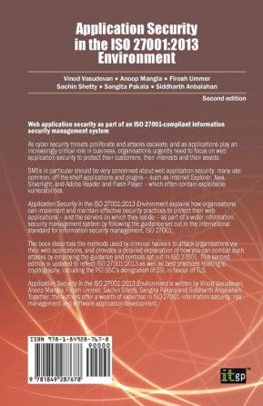 Application Security in the ISO 27001: 2013 Environment