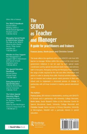 Special Needs Coordinator as Teacher and Manager