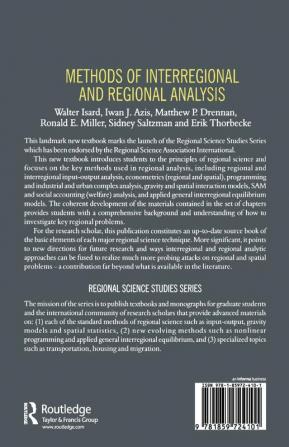 Methods of Interregional and Regional Analysis