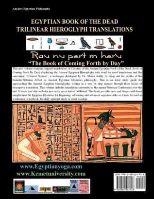 EGYPTIAN BOOK OF THE DEAD HIEROGLYPH TRANSLATIONS USING THE TRILINEAR METHOD