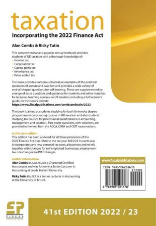 Taxation - incorporating the 2022 Finance Act 2022/23: incorporating the 2022 Finance Act (41st edition 2022/23)