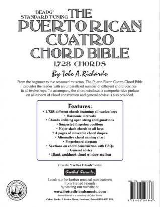 The Puerto Rican Cuatro Chord Bible: BEADG Standard Tuning 1728 Chords