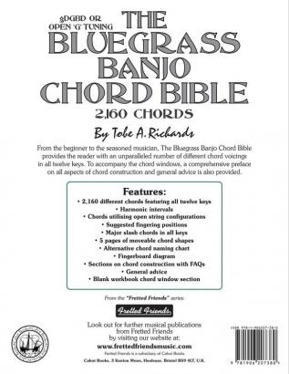 The Bluegrass Banjo Chord Bible: Open G Tuning 2160 Chords