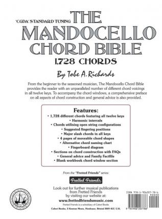 The Mandocello Chord Bible: CGDA Standard Tuning 1728 Chords: FFHB04 (Fretted Friends)