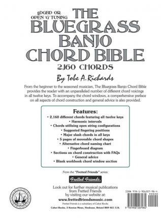 The Bluegrass Banjo Chord Bible: Open 'G' Tuning 2160 Chords: FFHB19 (Fretted Friends)