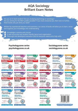 AQA A-level Sociology BRILLIANT EXAM NOTES (Book 2): The Complete Study and Revision Book