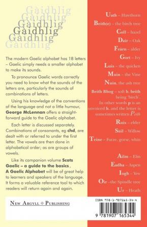 A Gaelic Alphabet: a guide to the pronunciation of Gaelic letters and words