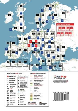 Night Trains of Europe 2018 - RailPass RailMap: Discover Europe with Icon Info and photograph illustrated Railway Atlas specifically designed for ... Night Train Network and Swiss Scenic routes