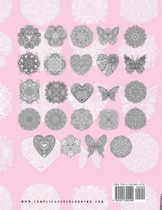 Hearts Flowers and Butterflies: Colouring Book (Complicated Colouring)