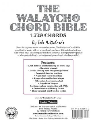 The Walaycho Chord Bible: DGBEB Standard Tuning 1728 Chords: FFHB28 (Fretted Friends)