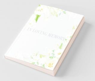 Condolence book for funeral (Hardcover)