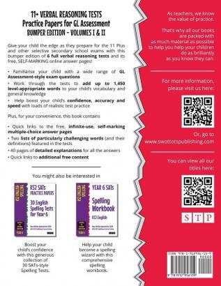 11+ Verbal Reasoning Tests for GL Assessment Practice Papers with Detailed Answers & Challenging Words Lists Bumper Edition: Volumes I & II (Ages 10-11)