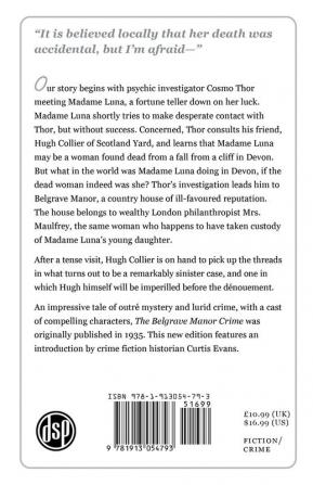 The Belgrave Manor Crime: A Golden Age Mystery