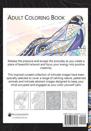 Adult Colouring Book: Anti-Anxiety Stress-Relieving Intricate Designs. Animals Nature Mindful Patterns Abstract Images & More To Colour Yourself Calm