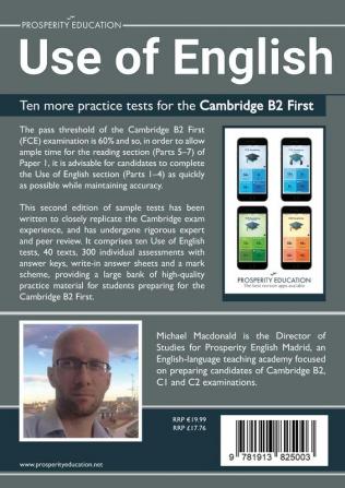 Use of English: Ten more practice tests for the Cambridge B2 First