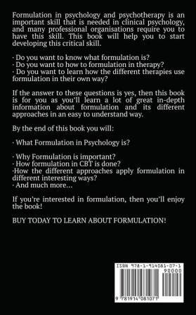 Formulation in Psychotherapy: 20 (Introductory)