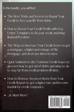 Credit Secrets: The complete guide to check and repair a negative Credit Score to take full control of your credit and finances. Inside 609 template letters.