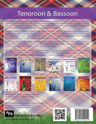 Easy Traditional Duets for Tenoroon and Bassoon: 32 traditional melodies arranged for two adventurous early grade players.