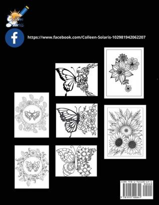 Flowers and Butterflies Coloring Book: A Beautiful Coloring Book with Butterflies and Flowers for Stress Relieving & Relaxation