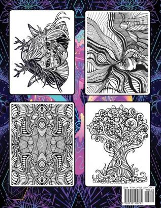 Psychedelic Coloring Book: Stoner's Psychedelic Coloring Book Relaxation and Stress Relief Art for Stoners