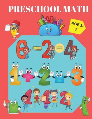 Preschool Math: Addition & Substraction School Zone Math Activities for 3-7 years old and Kindergarten prep.