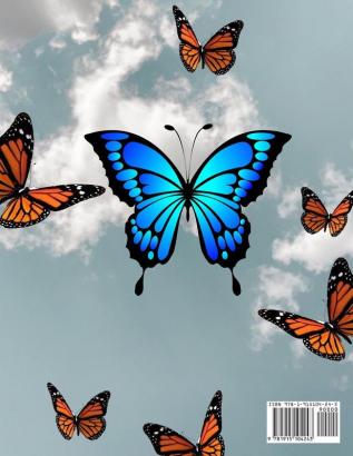 Butterfly Coloring Book: For Kids Beautiful Butterflies flowers and caterpillars coloring pages for Boys and Girls