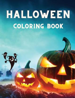 Halloween Coloring Book: For Grown Ups with Monsters Pumpkins Haunted Houses and Witches │ Stress Relief Relaxation with Spooky coloring pages for Men and Women