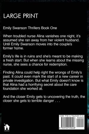 Next to Disappear: Large Print Edition: 1 (The Emily Swanson Series)