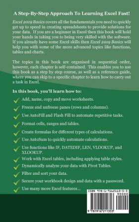 Excel 2019 Basics: A Quick and Easy Guide to Boosting Your Productivity with Excel (Excel 2019 Mastery)